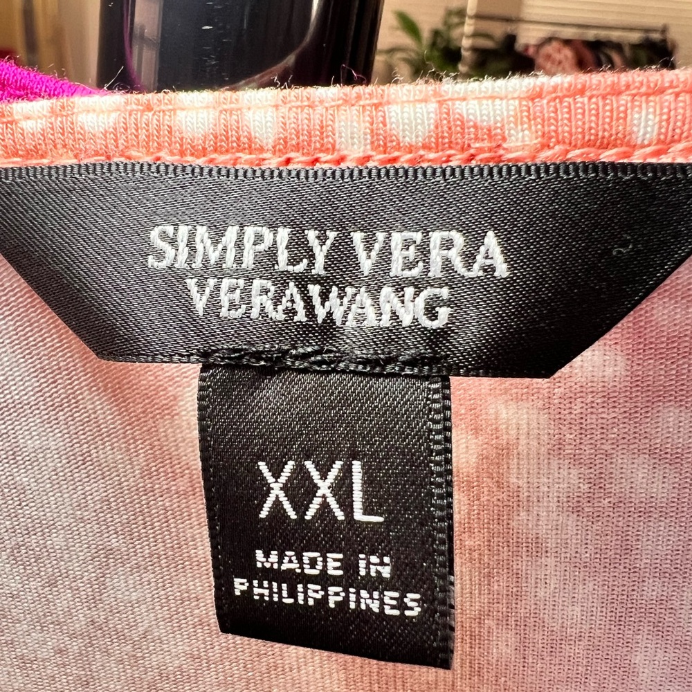 Simply Vera Vera Wang NWOT Peach Banded-Hem Draped Top plus size XXL - Picture 5 of 11